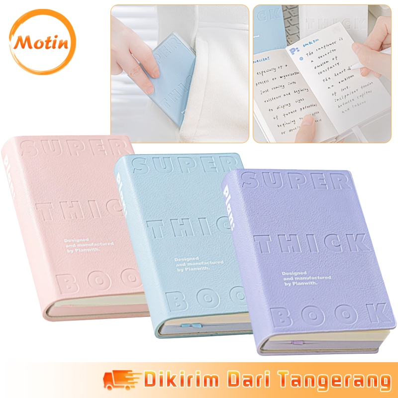 

80 Sheets Rencana Harian Pocket Book Buku Note Pad Mini Leather Buku Catatan