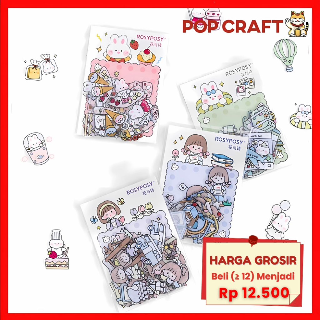 

PC 1 Pack 40pcs Stiker Rosyposy Terbaru Rosyposy Stiker Pack Edisi Snack Stiker DIY Kreatif RP10