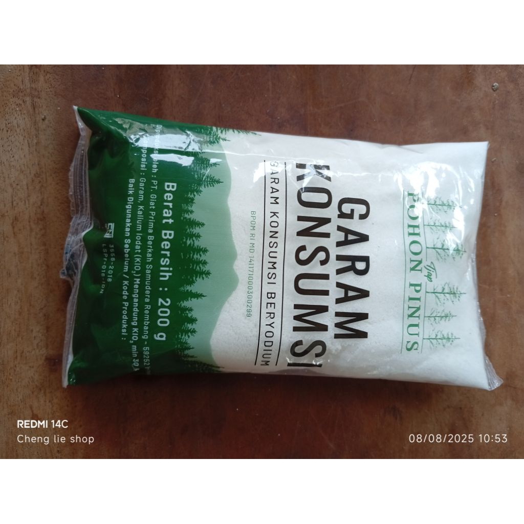 

Garam konsumsi Pohon Pinus 200g