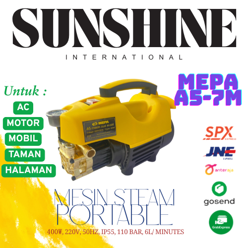 MEPA MESIN STEAM PORTABLE/ MESIN CUCI MOBIL, MOTOR, AC DLL JET CLEANER/ JET WASHER