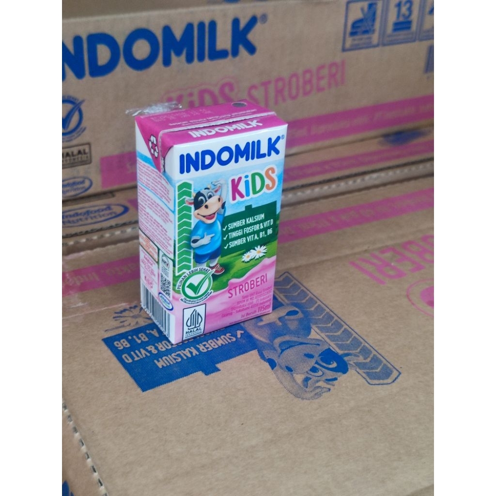 

indomilk susu cair kids Strawberry tpk 115 ml