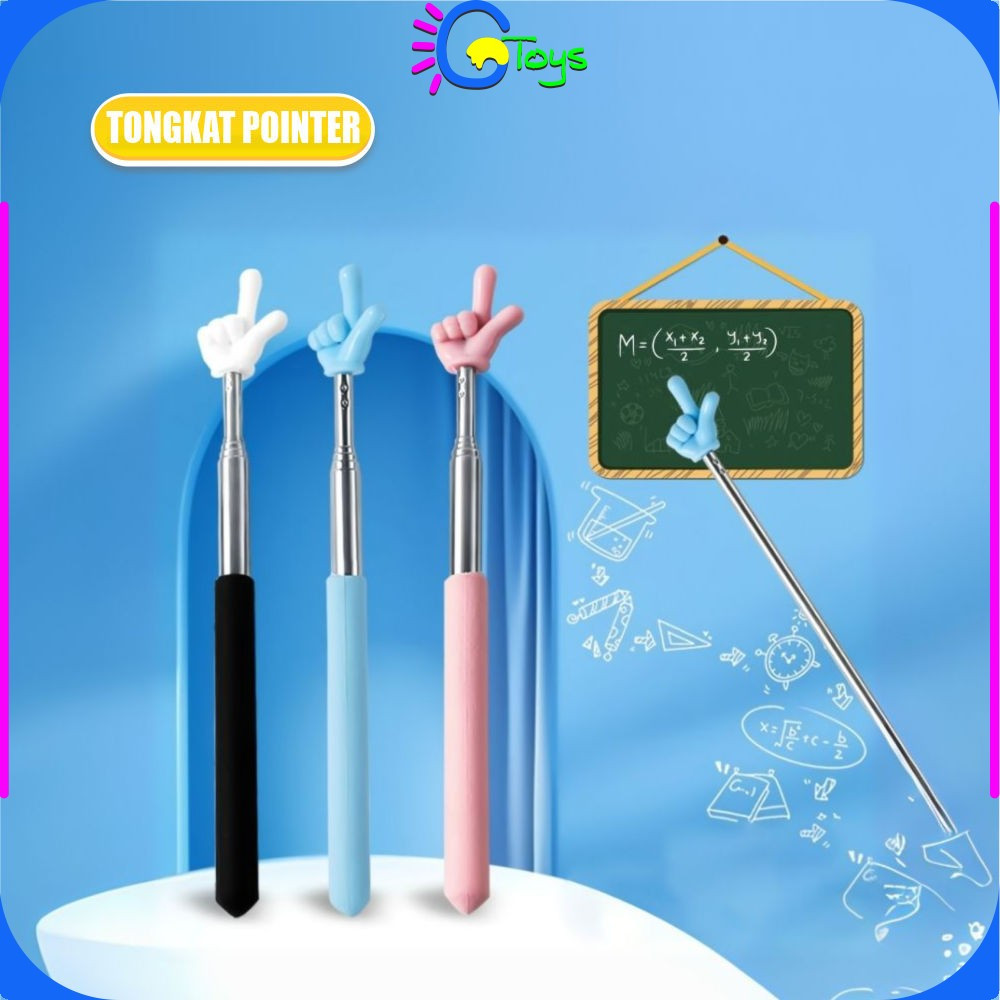 

Promo Cr-A123 Tongkat Alat Pengajaran Penunjuk Papan Tulis Teleskopik Praktis / Tongkat Jari Lucu