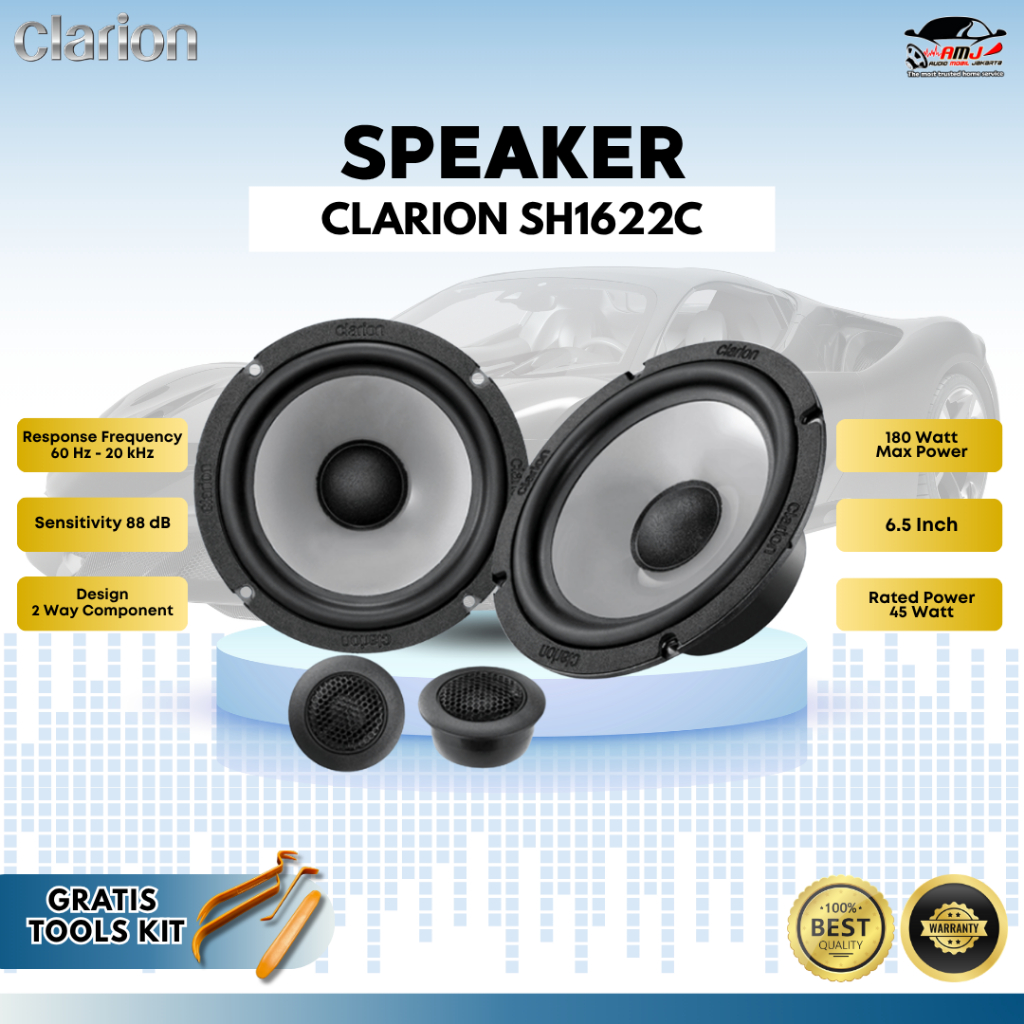 SPEAKER MOBIL / AUDIO MOBIL / CLARION SH1622C / SPEAKER ALL TYPE MOBIL / SPEAKER 2 WAY COMPONENT