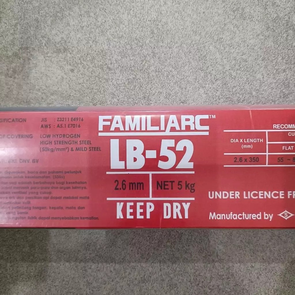 Kawat las listrik KOBE LB 52-18 2,6mm AWS E7018 las baja