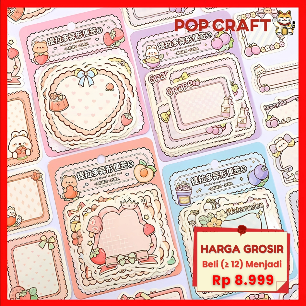 

PC Kertas Notes Cantik Memo Aesthetic Lucu Alat Tulis Sekolah Lucu Alat Tulis Kantor Notes TLD124