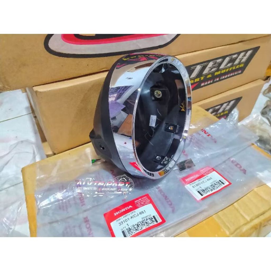 Cover batok lampu reflektor Honda Tiger Revo set ring lampu Tiger Revo Barong original