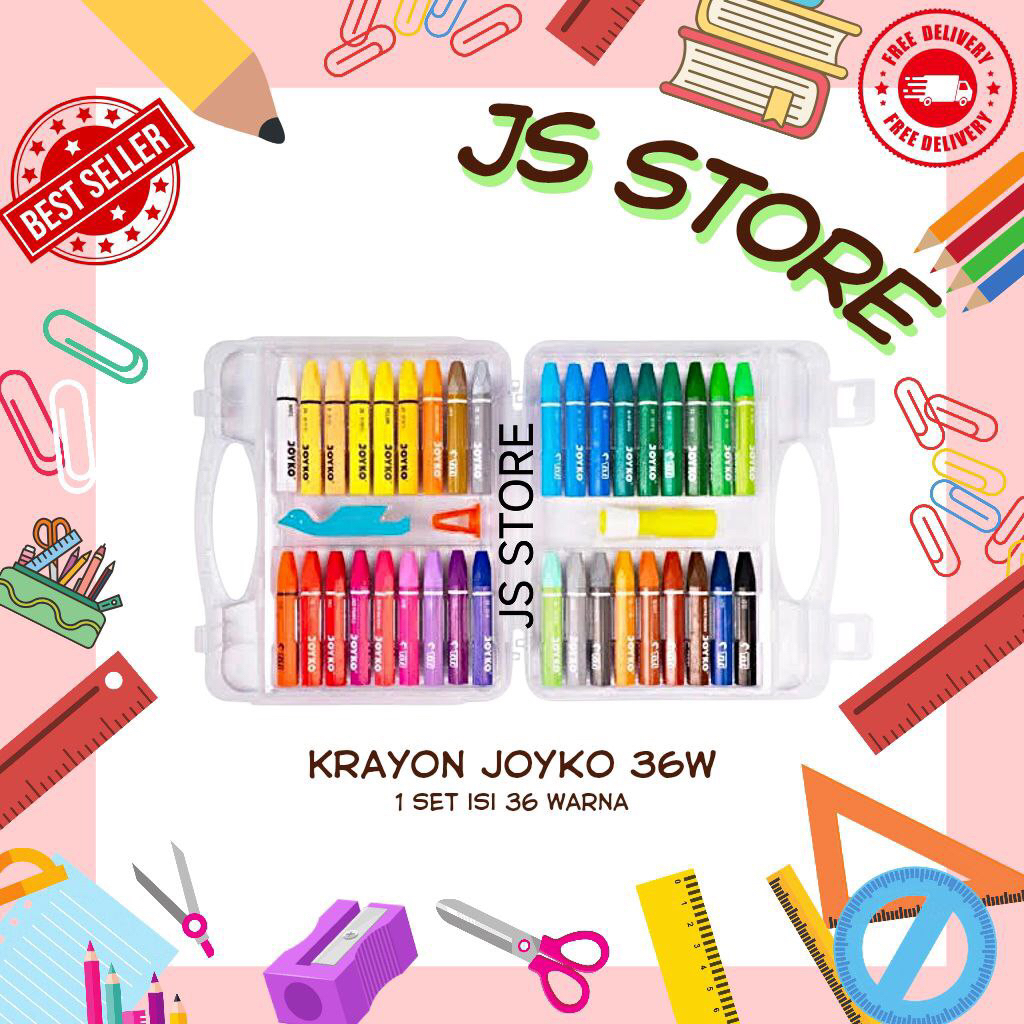 

Crayon / Krayon Oil Pastel JOYKO 36 Warna OP-36S