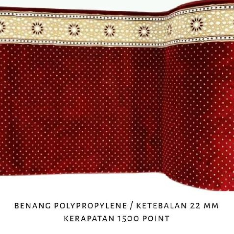 Karpet Masjid Mushola Premium Gizem Al Saray Turki Tebal 22Mm Empuk Dan Nyaman Motif Benang Hijau