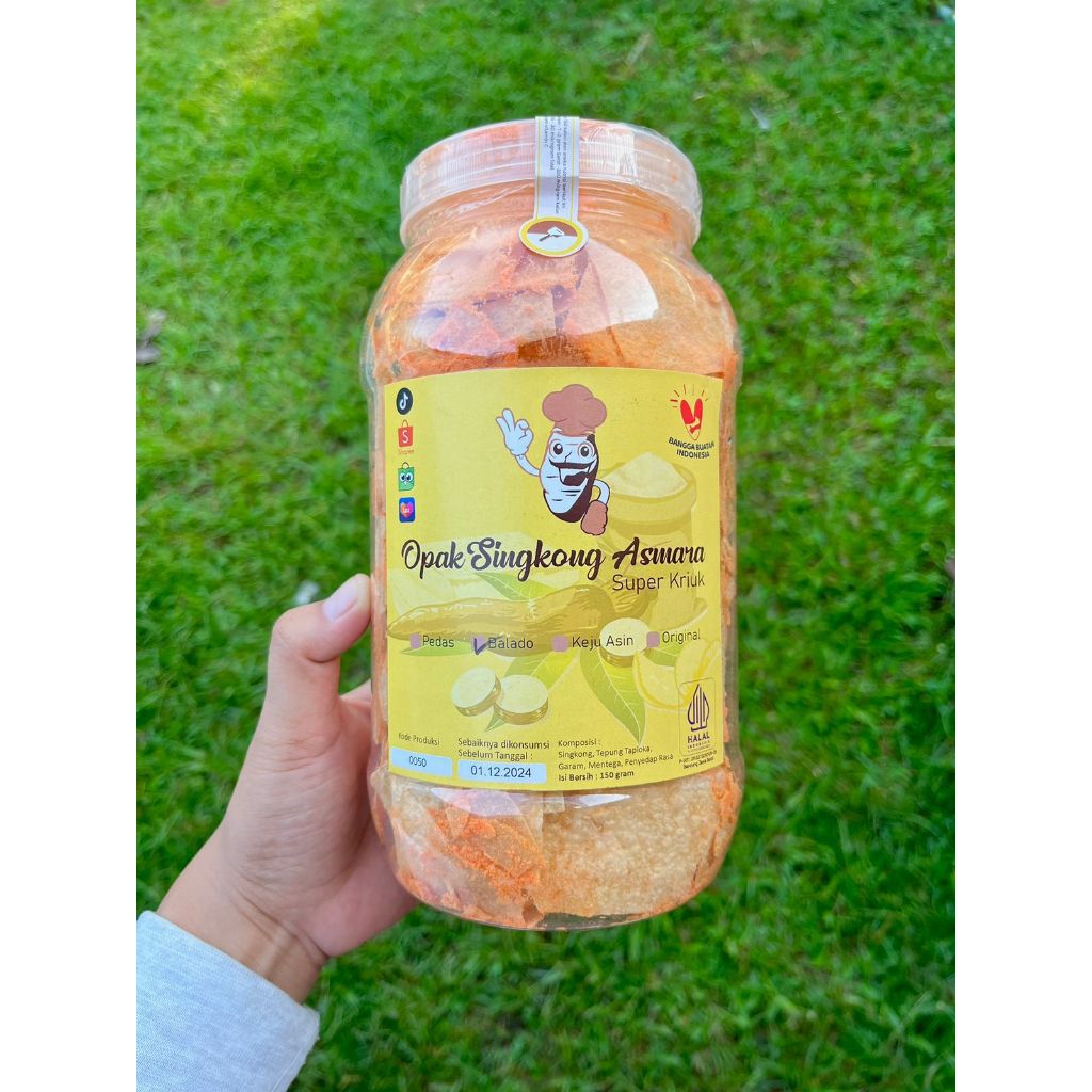 

opak singkong asmara Super Kriuk Kemasan Toples 150 gram (lihat deskripsi)