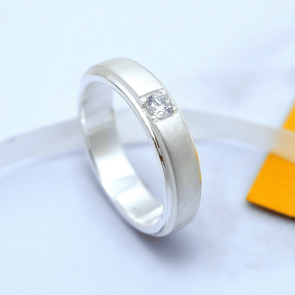 [P94] Cincin Kawin Pria Perak 950 Asli Bersertifikat – Nikah Tunangan Palladium Platinum Emas SAN950