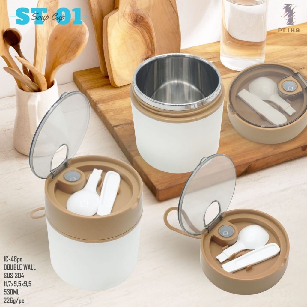 Termos Sup Tahan Panas 530ml , Lunch Box Tahan Panas, Food Jar, Termos Makanan Tahan Panas