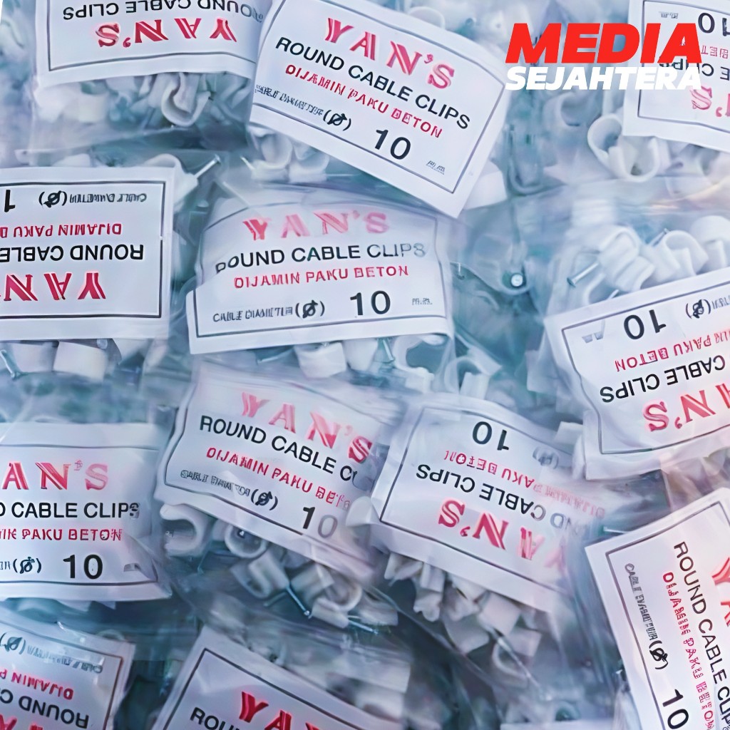 KLEM KABEL PAKU BETON YAN'S 6mm - 22mm PAKU KLEM BETON KUALITAS BAGUS