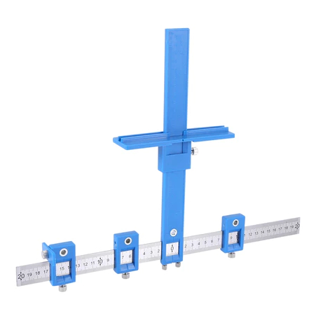 

Garisan Penggaris Pengukur Penanda Titik Lubang Bor Alat Perkakas Tukang Kayu Portable