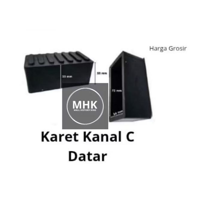 Karet Kaki Tangga Baja Ringan Canql Karet C 35x75 Datar