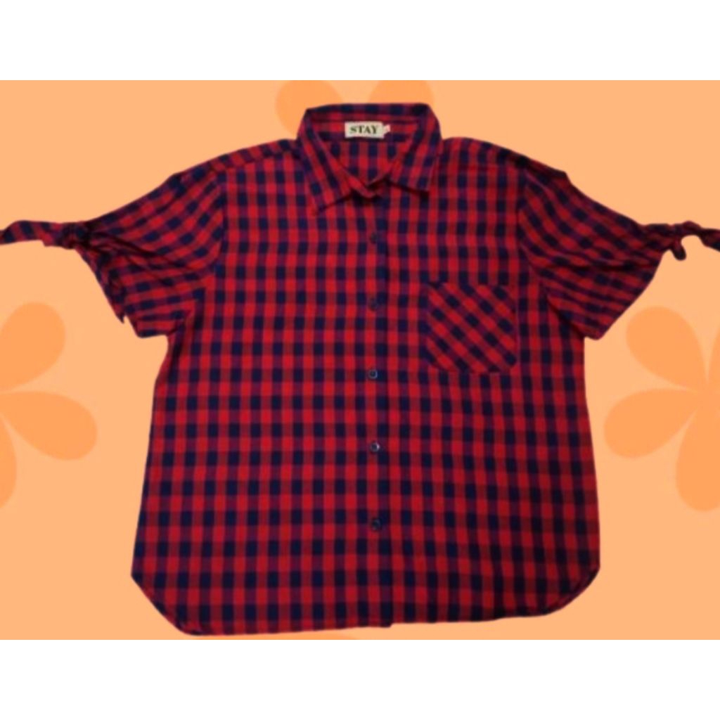 Baju kemeja kotak kotak wanita