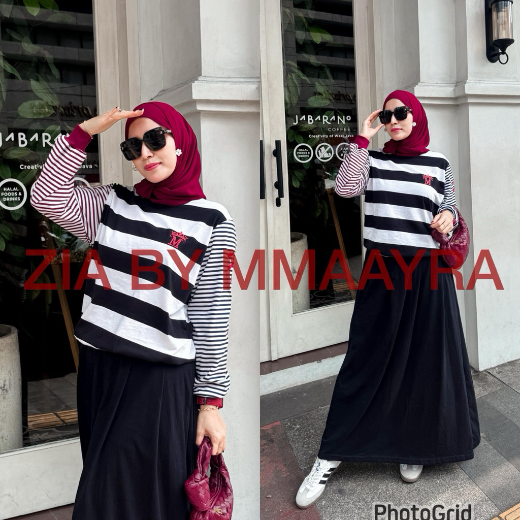 ZIA BY MMAAYRA onset atasan kaos dan rok terbaru kekinian
