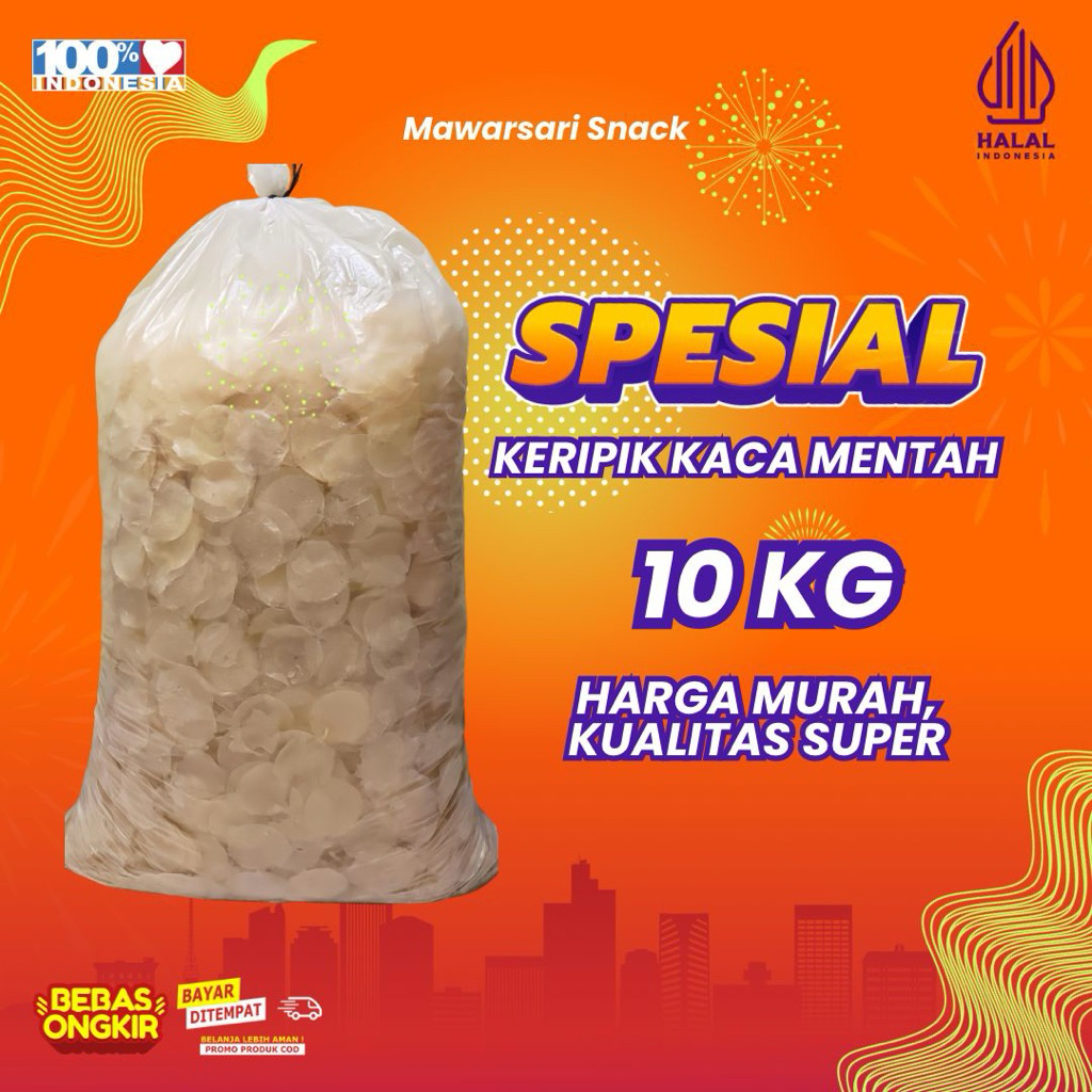 

Keripik Kaca Mentah Paket 10 Kg Ready Stok