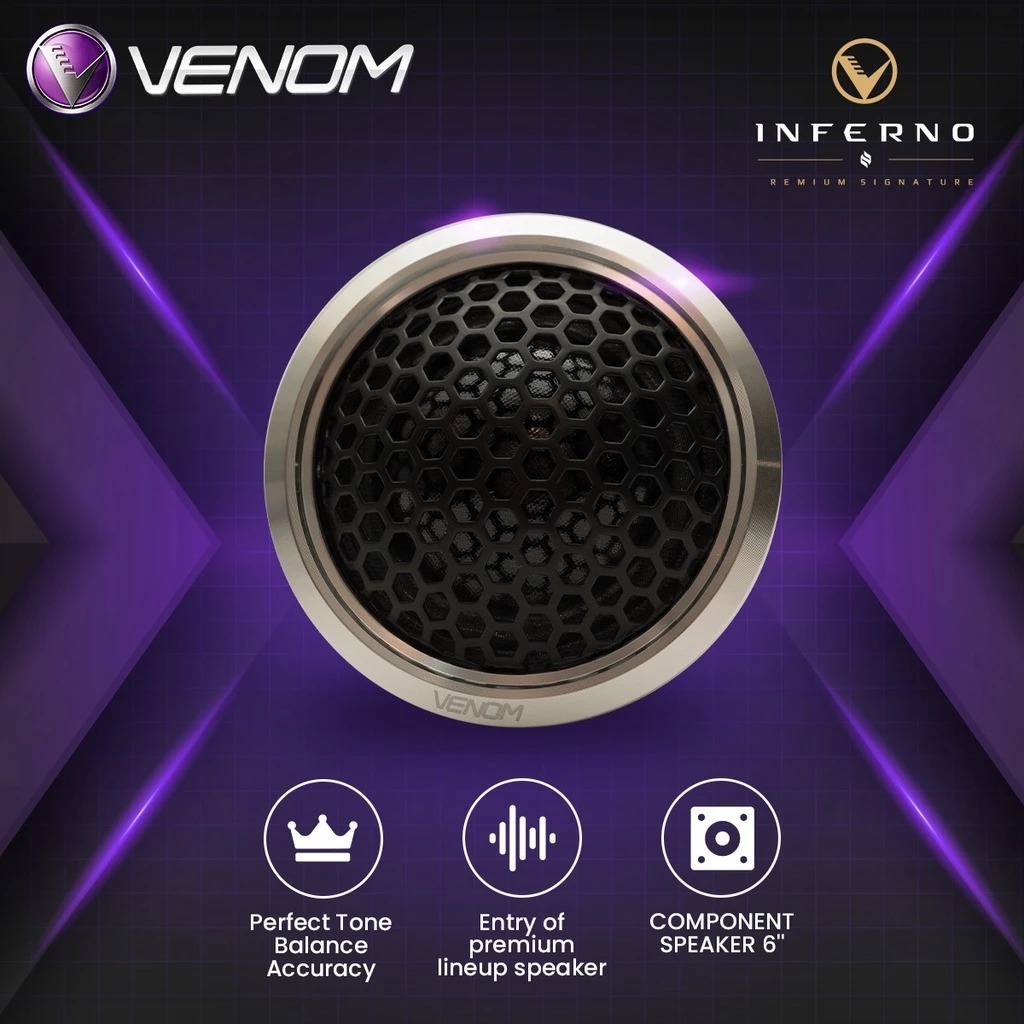 Venom Inferno Series VIN 6 E Speaker Mobil Split 2 Way 6 Inch