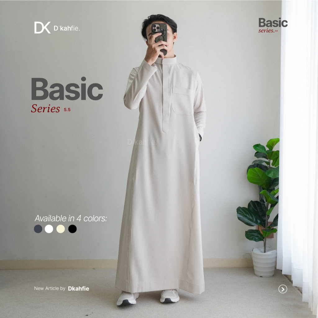PREMIUM DKAHFIE APPAREL BASIC THOBE SERIES 5.5 GAMIS PRIA SLIMFIT GAMIS PRIA GAMIS SLIMFIT