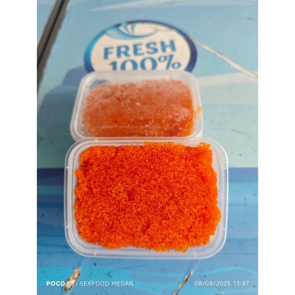 

tobiko orange kemasan 250gr/pack