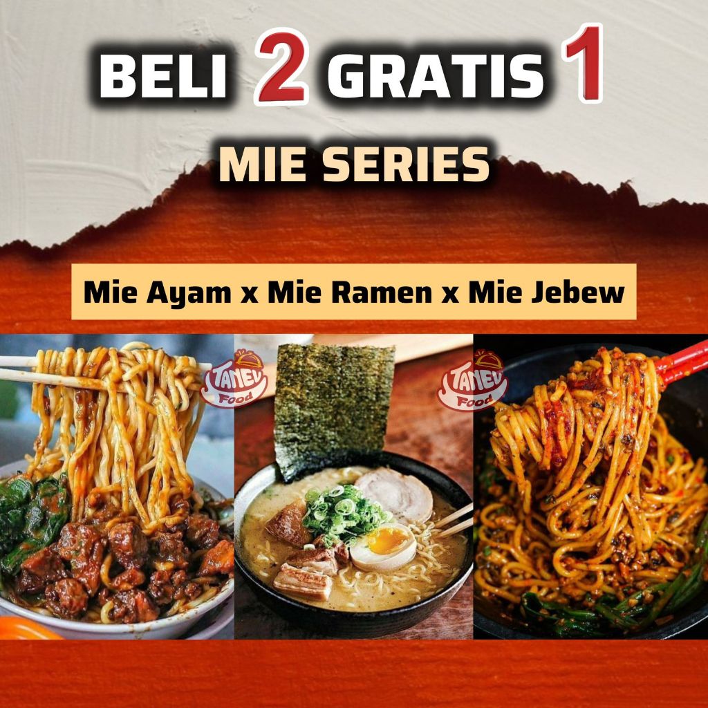 

TANEV FOOD - Mie Series Beli 2 Gratis 1 - Mie Jebew dan Mie Ayam Solo dan Mie Ramen - Makanan Instan Tahan Lama Anak Kos - Mie Kobong Setan Gacoan Ramyun Pedas Halal