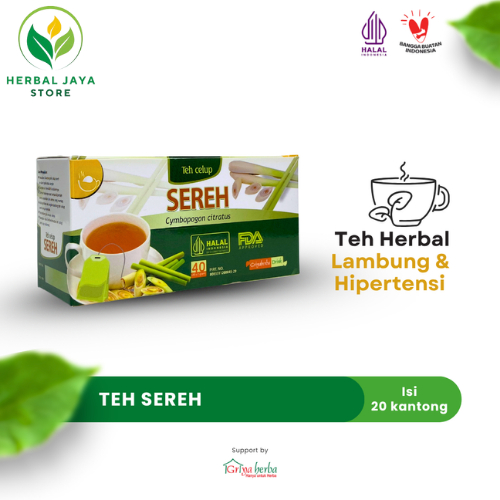 

Teh sereh griya herba isi 20 kantong teh celup untuk lambung dan gejalanya halal