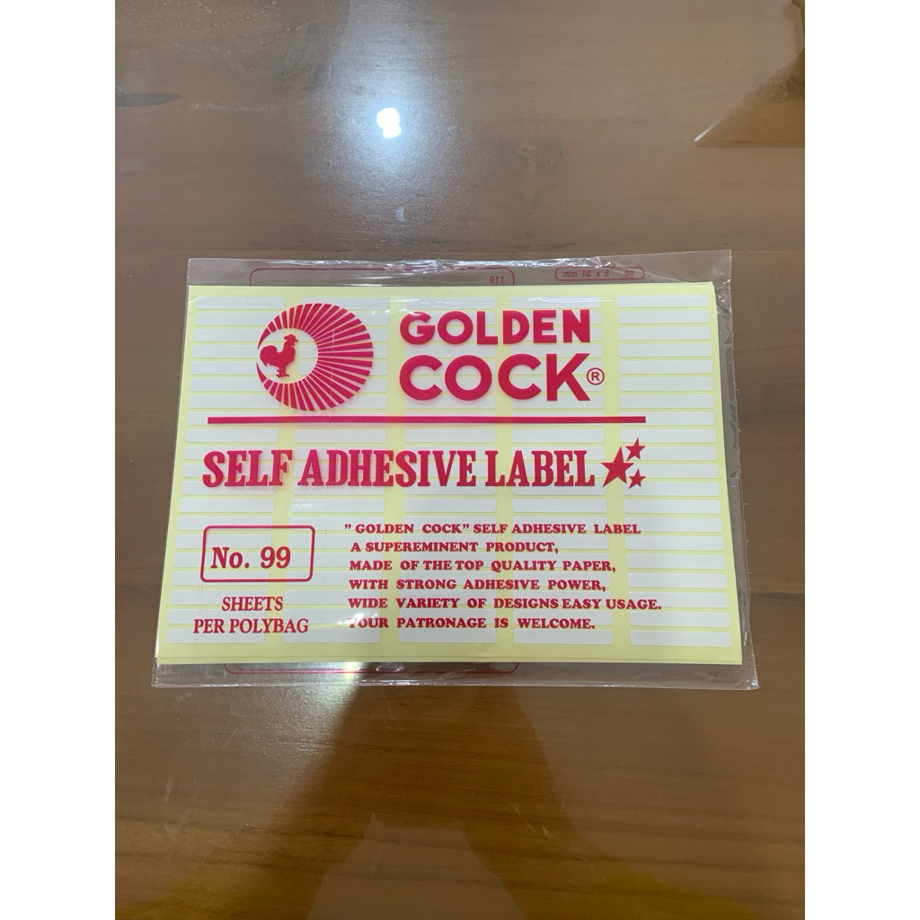 

GOLDEN COCK Label No. 99 - Self Adhesive Label 99 - Correction Sticker - Tip - ex Kertas