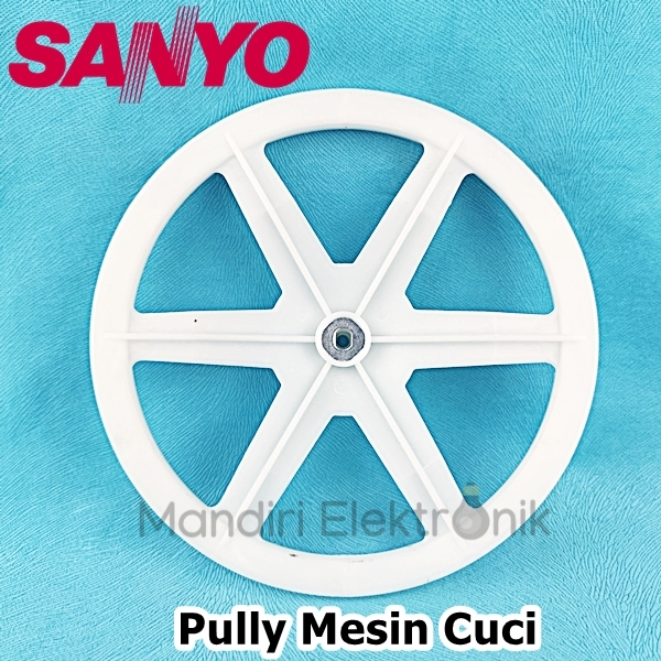 Pully Mesin Cuci Sanyo Aqua 2 Tabung - Plastik Puli Gear Box Diameter 23 cm Aqua Sanyo