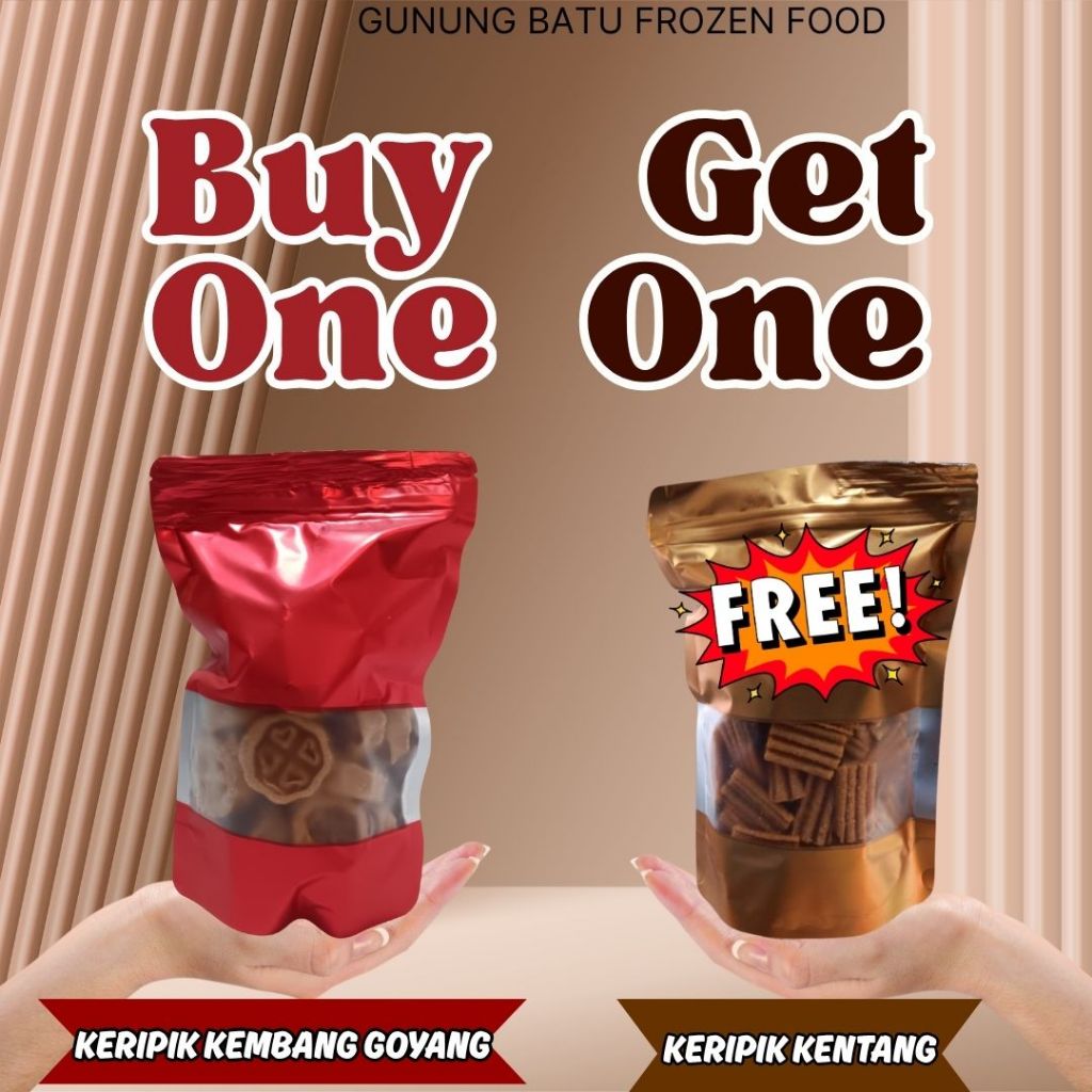 

BELI 1 DAPAT 1 KERIPIK KEMBANG GOYANG FREE KERIPIK KENTANG