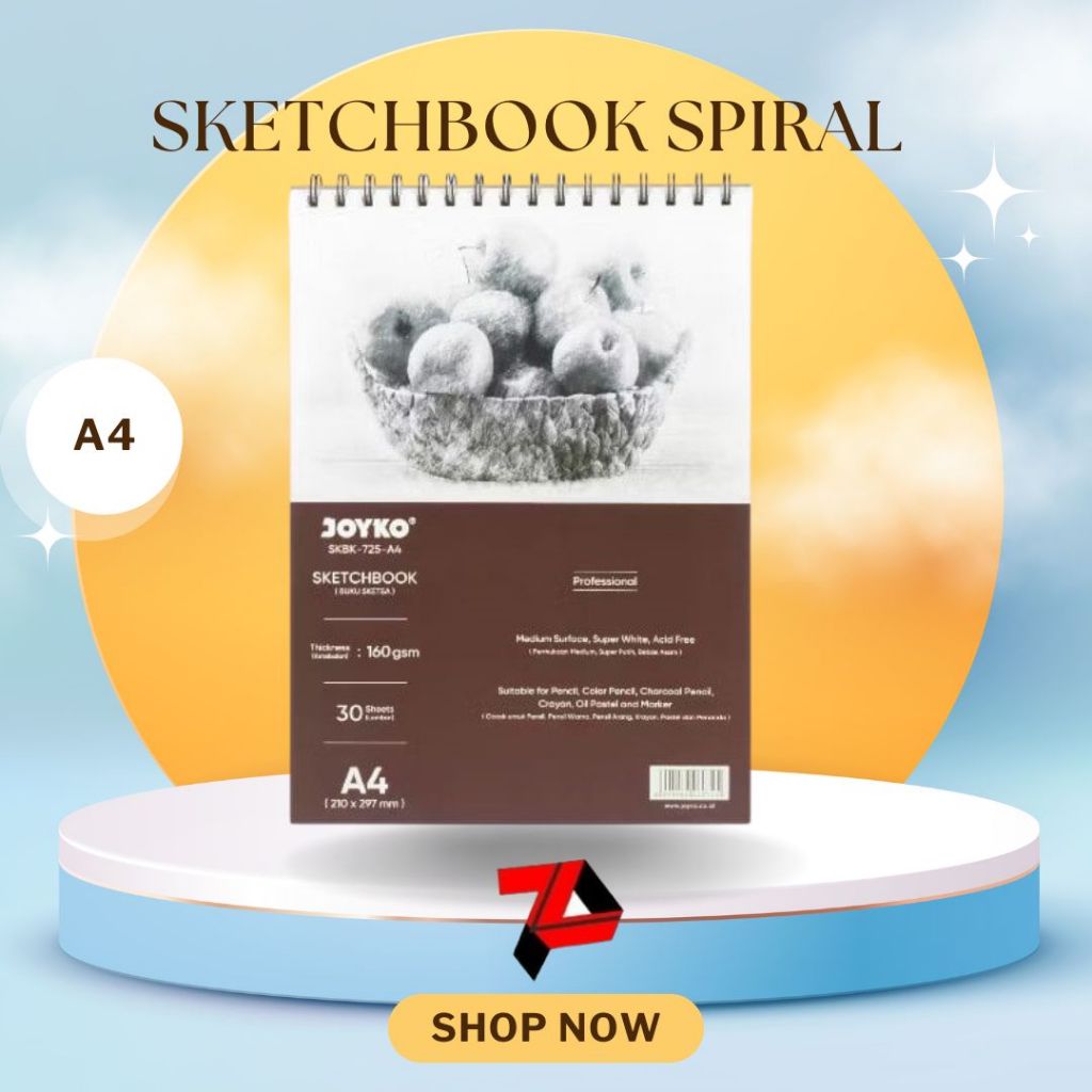

Sketchbook spiral A4 160gsm Joyko / Buku Gambar A4 spiral 160gsm