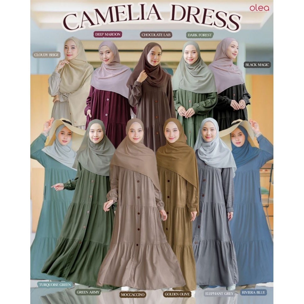 CAMELIA DRESS/GAMIS DEWASA/DRESS BY OLEA