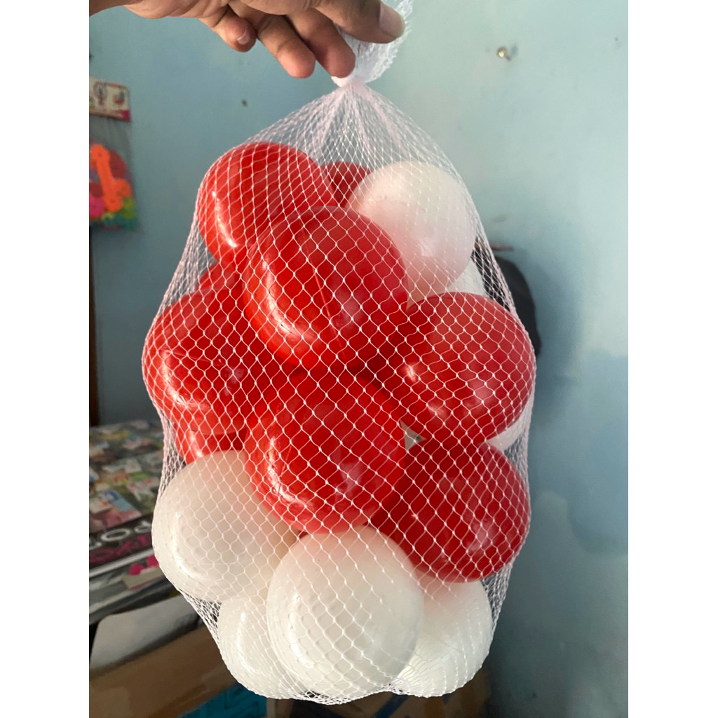 Bola Plastik Merah Putih HUT RI Isi 25pc