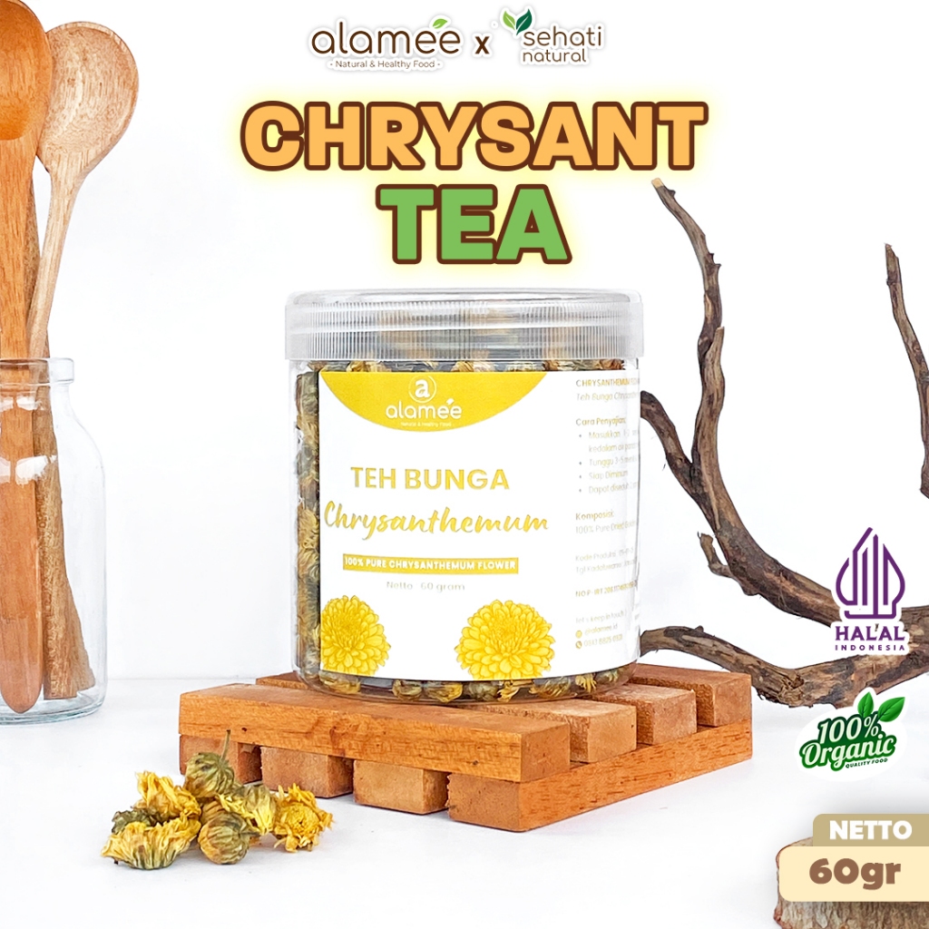 

ALAMEE Teh Bunga Chrysanthemum Tea Krisan Emas Golden Crysant Herbal Alami Organik Crysanthemum 60gr