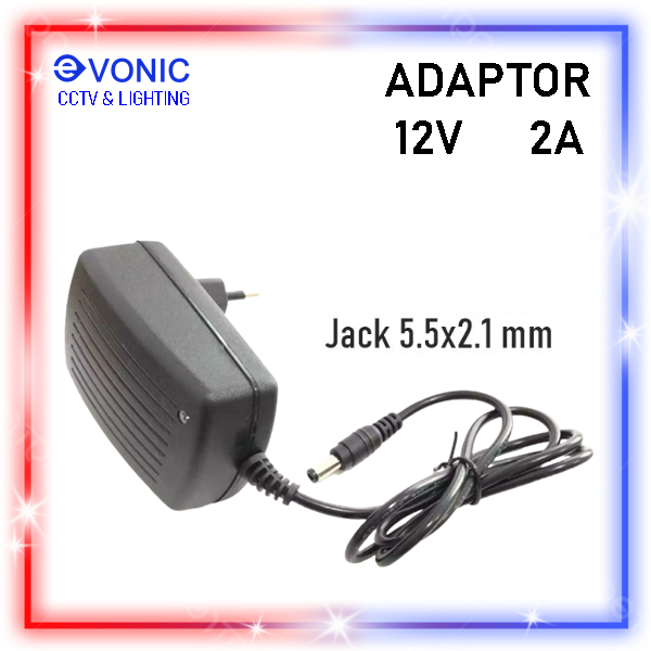 ADAPTOR 2A AMPERE 12 VOLT CCTV