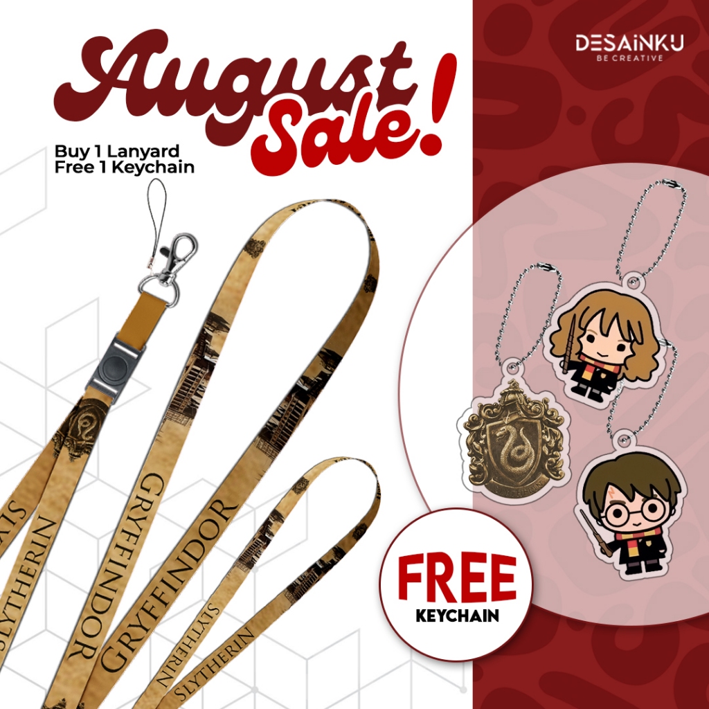 

LANYARD HARRY POTTER / LANYARD HOGWARTS PLATFORM / GRYFFINDOR / TALI HP / GANTUNGAN PODS