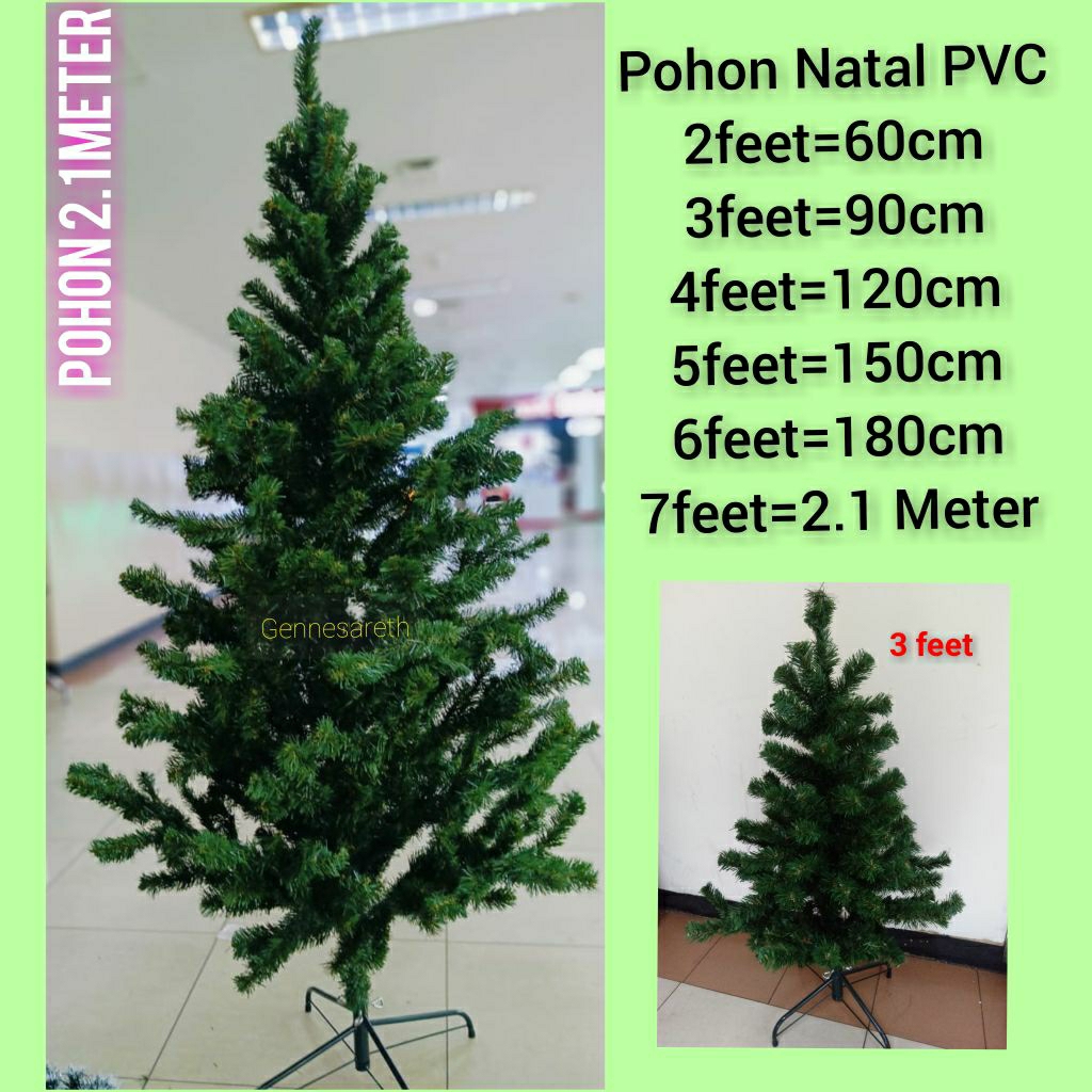 Pohon Natal PVC Kecil Besar/Pohon Natal Murah/Pohon Natal Polos/Dekorasi Natal