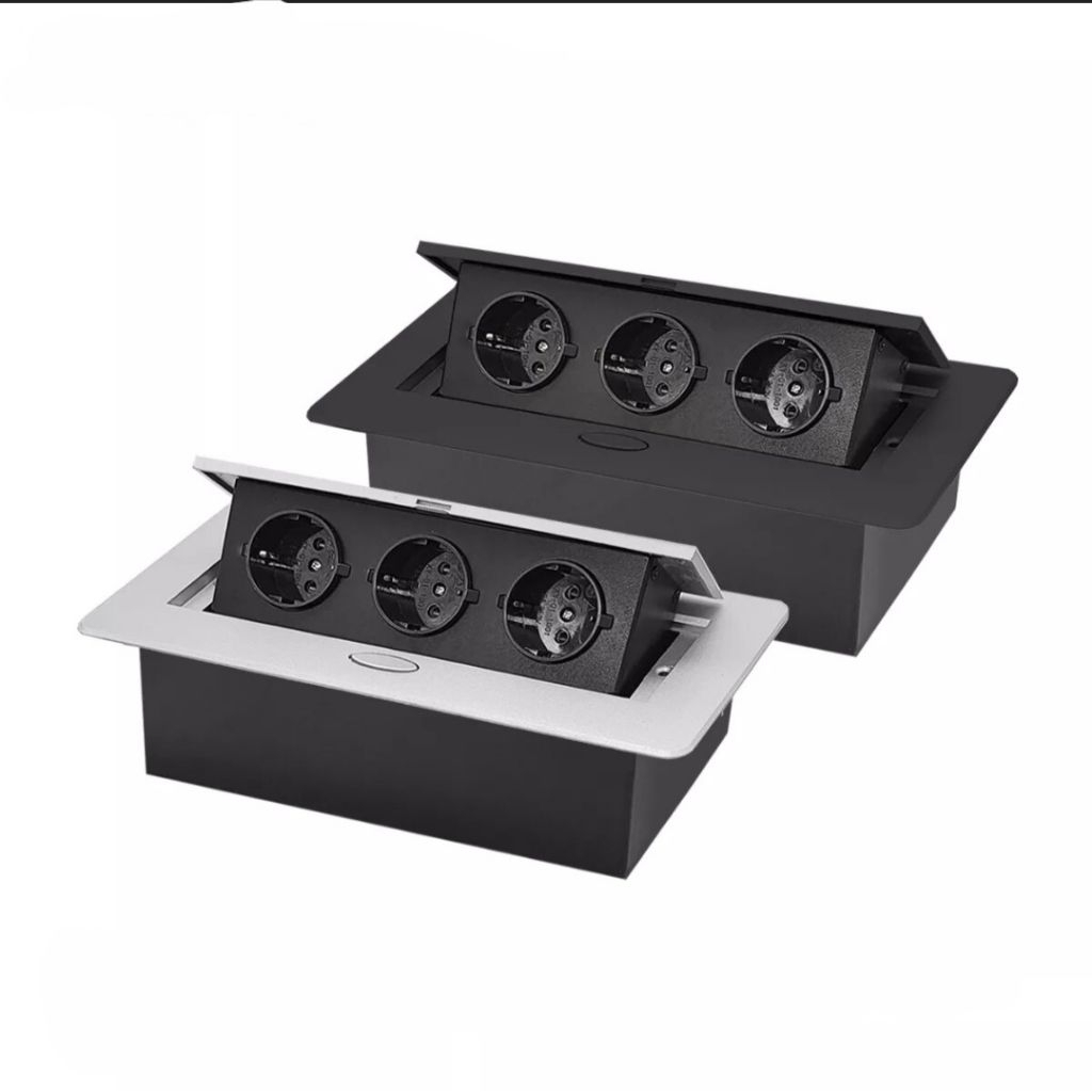 Stop kontak meja meeting colokan 3 lubang masuk meja soket plug