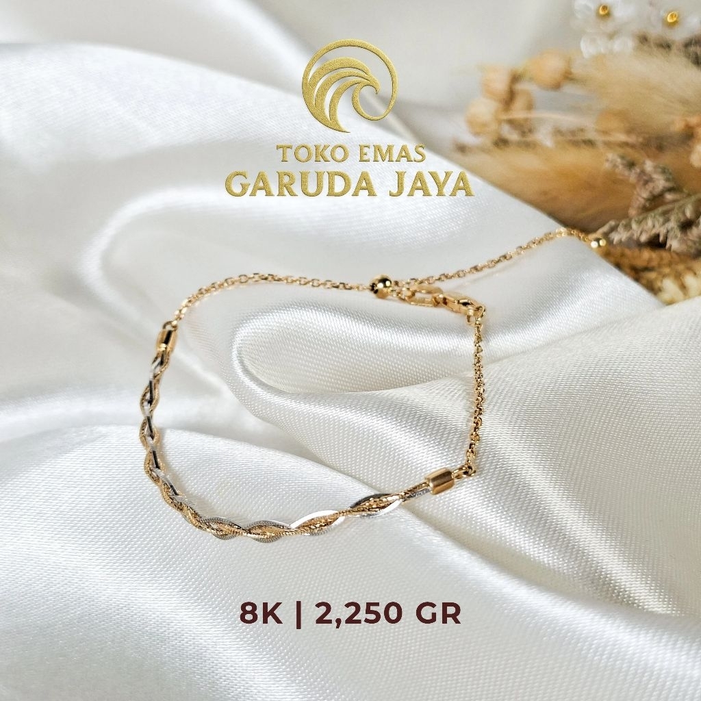 GELANG EMAS PETITE TWIST 8K | GELANG EMAS 8K | GELANG 2 GR
