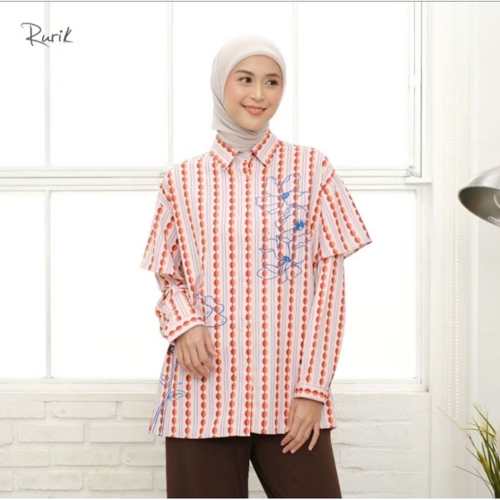 Rurik  Kamia Kemeja Printing Wanita