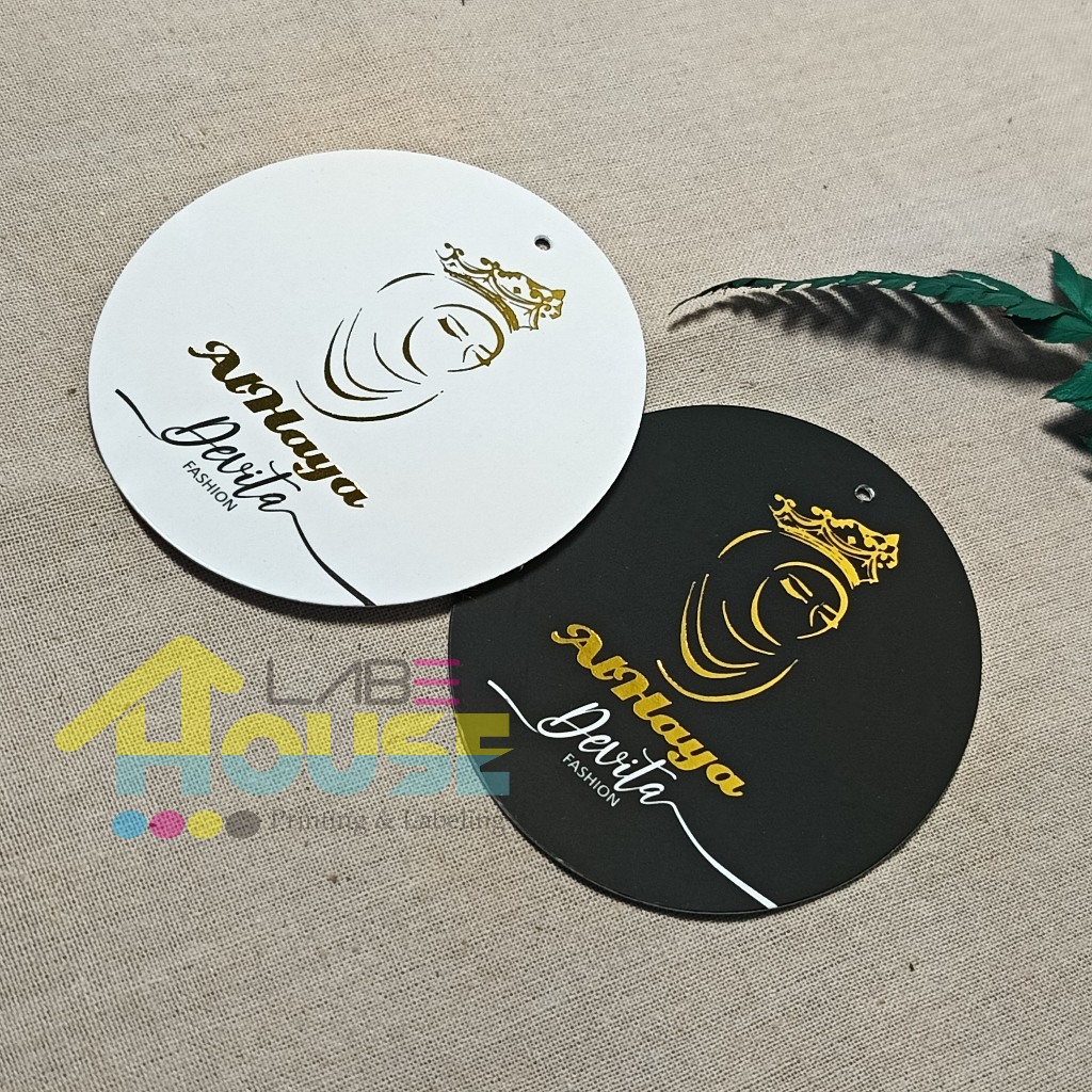 

Hang Tag (100 Pcs) | thank You Card Art Cartoon / Art Paper 260 GSM + Laminasi + Die Cut