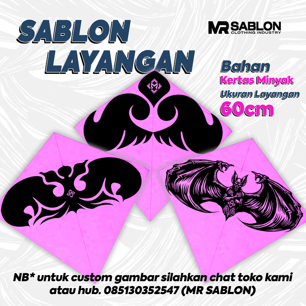 Kertas Layangan, Kertas Sablon Layangan, Kertas Minyak 50 lembar ukuran layangan 60cm (KERTAS SABLON