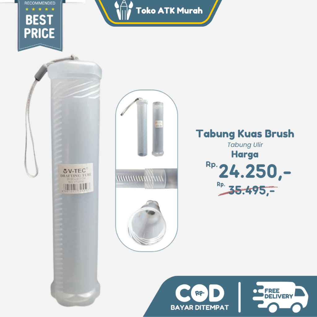 

Drafting Tube Brush / Kuas Tabung Ulir V- tec