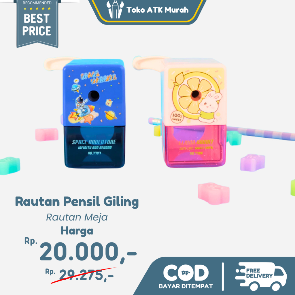 

Serutan Meja Giling Putar Lucu / Table Sharpener Cute Kartun Karakter Anak Sekolah