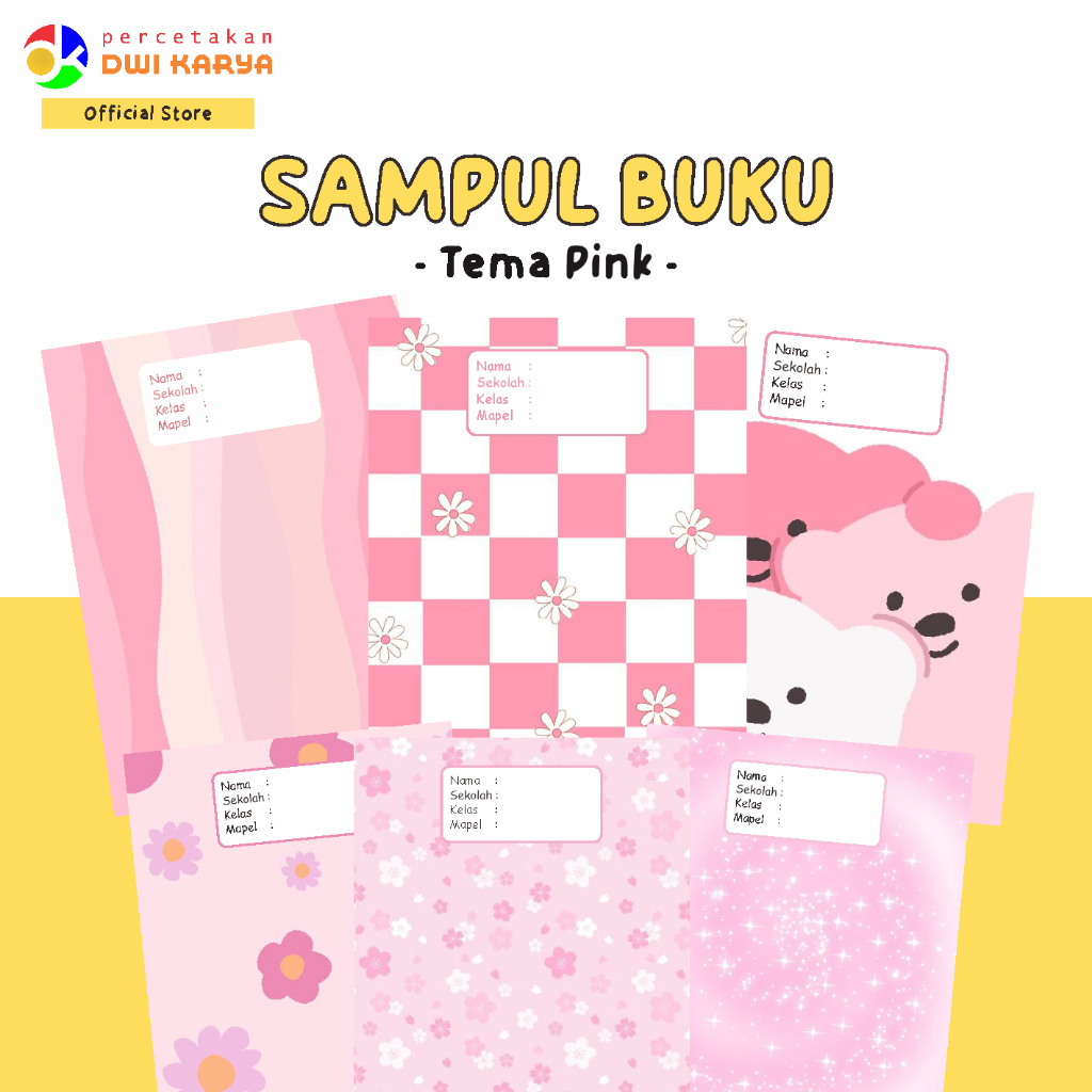 

[PAKET] SAMPUL BUKU TEMA PINK 6 LEMBAR SAMPUL BUKU AESTHETIC