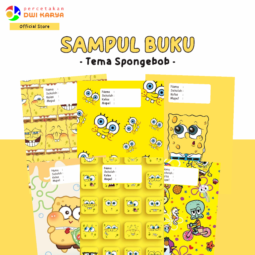 

[PAKET] SAMPUL BUKU SPONGEBOB 6 LEMBAR SAMPUL BUKU AESTHETIC