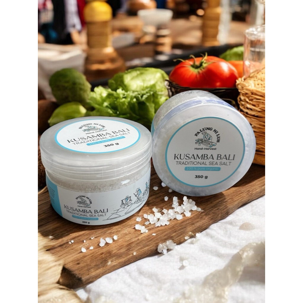 

Paket isi 2 Jar Garam Laut Kusamba Bali Asli / Kusamba Sea Salt 350g / Garam Dapur Khas Bali