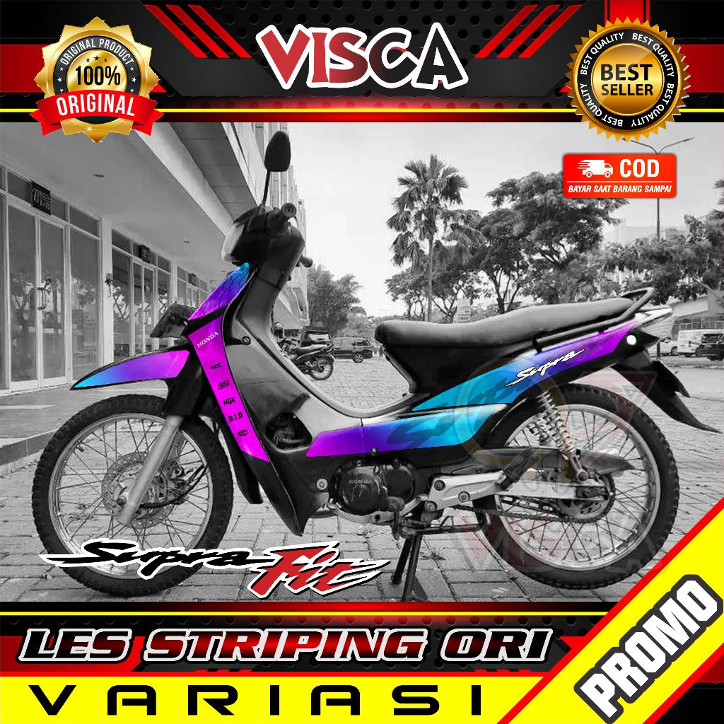Stiker Striping Supra Fit 100 Lama 2004 Variasi Supra fit 2004 SUPRA 100/110 Bunglon