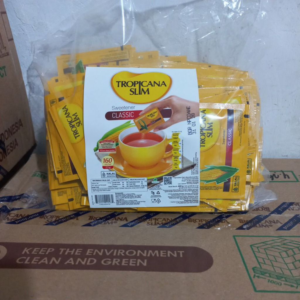 

Tropicana Slim Sweetener Classic isi 160 Sachet