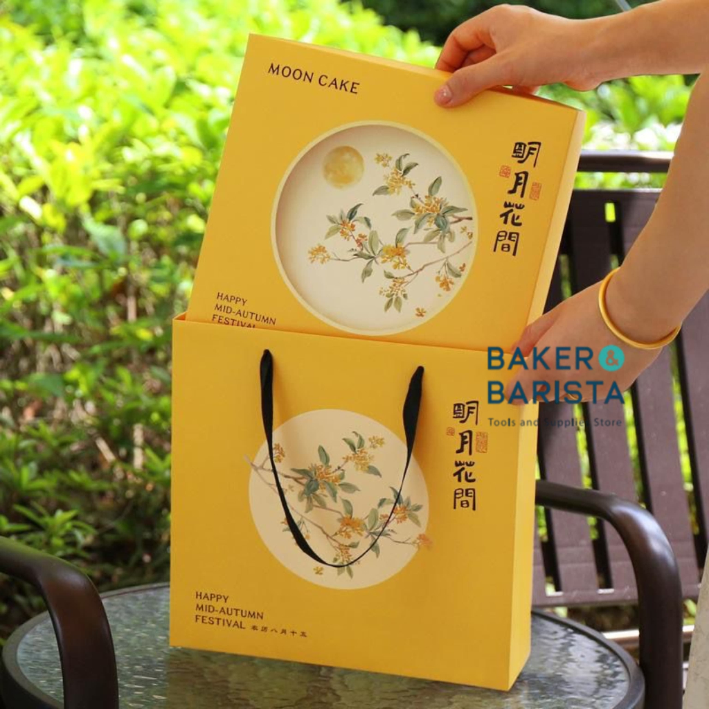 

Mooncake Box Mcb 300gram Combo Yellow Bag 25x23x4.5 /Kotak Hampers Mid Autumn Kue Bulan Aesthetic
