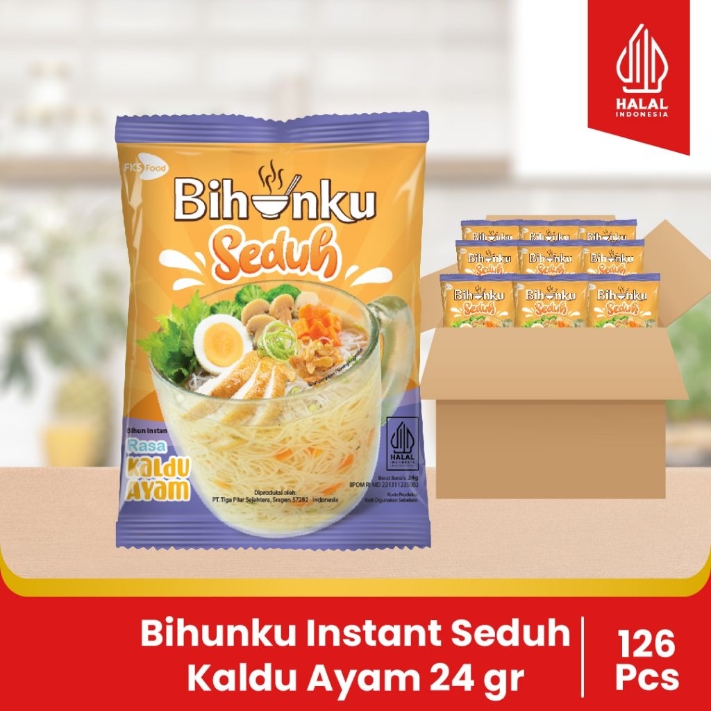 

Bihunku Instant - Seduh Kaldu ayam - 1 Karton - 120 Pcs - 24gr